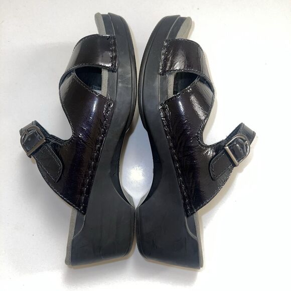Dansko Women’s Sela Sandals Black Patent Leather Cross Straps Size 38 US 7.5/8 - Picture 6 of 8